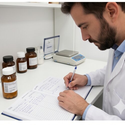 Registro manual en libro de recetas